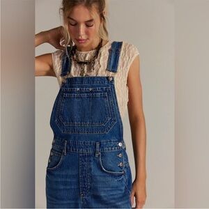 NWT Free People We The Free Deep Trance Overalls